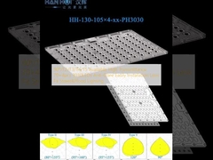 90°/T2/T3/T4/T5 উপলব্ধ উচ্চ সংক্রমণ 70×4pcs 3030LEDs অ্যান্টি-গ্লেয়ার সহজ ইনস্টলেশন লেন্স ফিট স্ট্রিট&ফ্লড লাইটিং