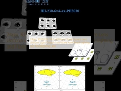 24pcs 3030LED 59.6×49.6mm ছোট বর্গক্ষেত্র লেন্স ইউনিফর্ম হালকা আউটপুট কম ঝলকানি এলাকা রাস্তা আলোকসজ্জা এবং ফ্লাডলাইট লেন্স