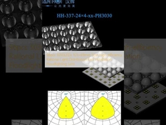 96pcs 3030LEDs 103×69mm আকার উচ্চ দক্ষতা যুক্তিসঙ্গত আলো বিতরণ দ্রুত ইনস্টলেশন ফ্লাডলাইটিং লেন্স