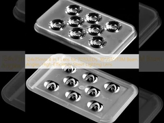 7070LED-এর জন্য 124x75মিমি 8 ইন 1 লেন্স, 30°/55°/T3M বিম অ্যাঙ্গেল, উচ্চ-দক্ষতা সম্পন্ন রাস্তার আলো লেন্স