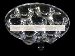 93%+ ট্রান্সমিট্যান্স PMMA টেকসই উপাদান φ34.8mm নির্ভুলতা ডাইমেনশন লেন্স ফ্ল্যাশলাইটের জন্য