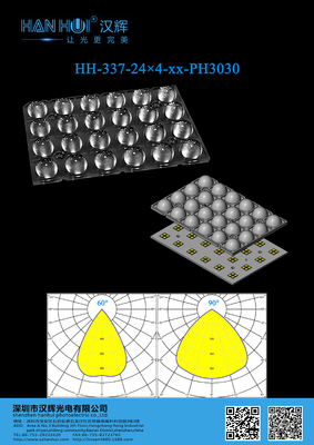 Flood Light Lens 96pcs 3030 Chips 60° 90° PC PMMA 92% Transmittance