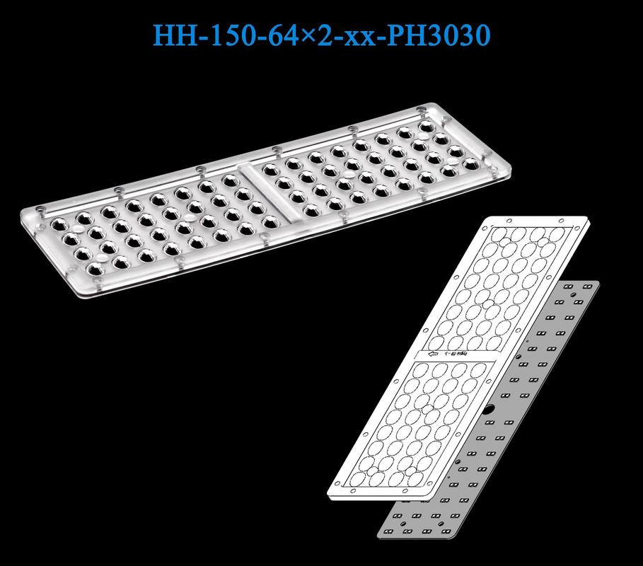 128 pcs 3030 LEDs Optical Grade PC Material Environment-Friendly Lens For Street&Flood Lighting
